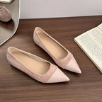 Damen elegante Ballerinas mit geschmackvollem Lack- und Veloursledermix R&B