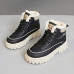 Damen Winterliche High-Top Stiefel mit kuscheligem Innenfutter und robuster Profilsohle R&B