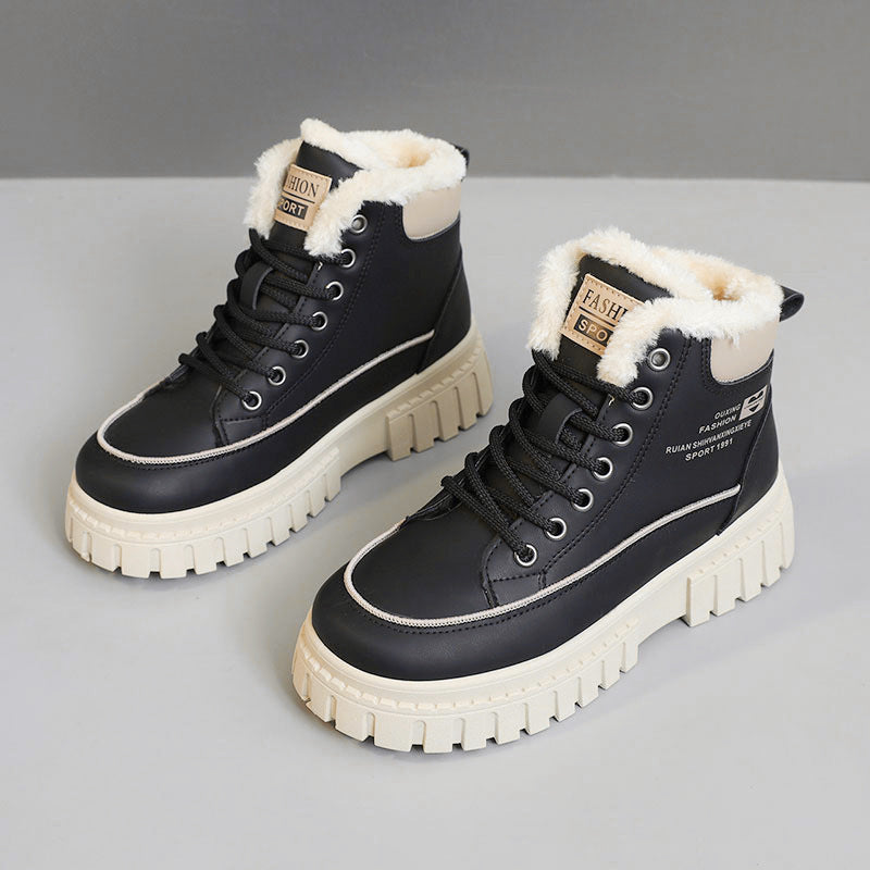 Damen Winterliche High-Top Stiefel mit kuscheligem Innenfutter und robuster Profilsohle R&B