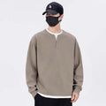 Herren lässiger Sweatshirt mit modernem Stehkragen und hochwertiger Textur