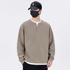 Herren lässiger Sweatshirt mit modernem Stehkragen und hochwertiger Textur