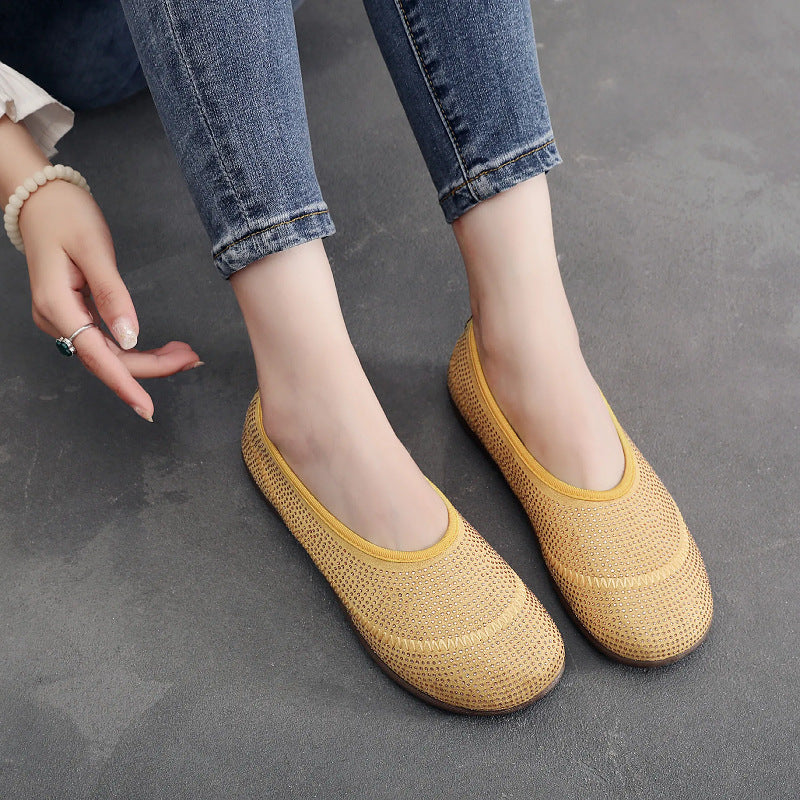 Damen bequeme Slip-On Schuhe mit atmungsaktivem Gewebe R&B