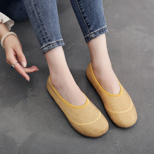 Damen bequeme Slip-On Schuhe mit atmungsaktivem Gewebe R&B