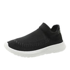 Damen atmungsaktive Slip-On Sneakers mit flexiblem Strick-Obermaterial R&B