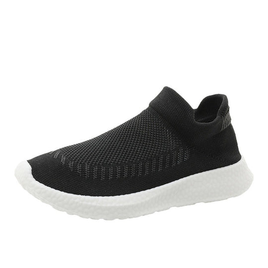 Damen atmungsaktive Slip-On Sneakers mit flexiblem Strick-Obermaterial R&B