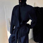 Damen Modische Jacke mit hohem Kragen und taillierter Silhouette R&B
