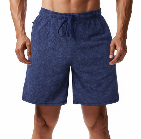 Herren bequeme Freizeit-Shorts aus sanftem Stoff mit verstellbarem Kordelzug R&B