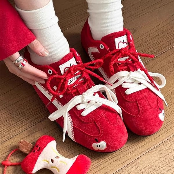 Damen bequeme Sneaker mit verspieltem Schleifendesign und atmungsaktiver Sohle R&B