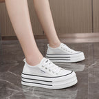 Damen Plattform Sneakers aus atmungsaktivem Mesh mit modischem Design R&B