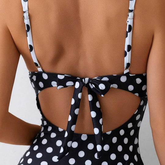 Damen Hochwertiger Bademode mit Vintage-Punkte R&B