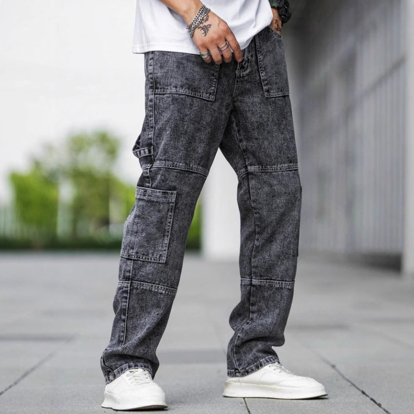 Herren Cargo-Jeans mit modernen Taschen und lässigem Schnitt R&B