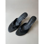Damen elegante Zehentrenner mit feinem Absatz R&B