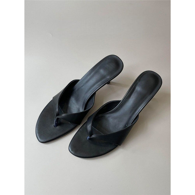 Damen elegante Zehentrenner mit feinem Absatz R&B