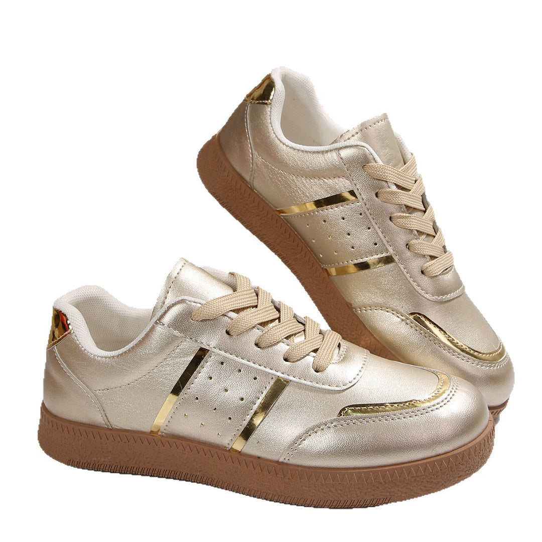 Damen Sportliche Sneakers mit schimmernden Akzenten und rutschfester Laufsohle R&B