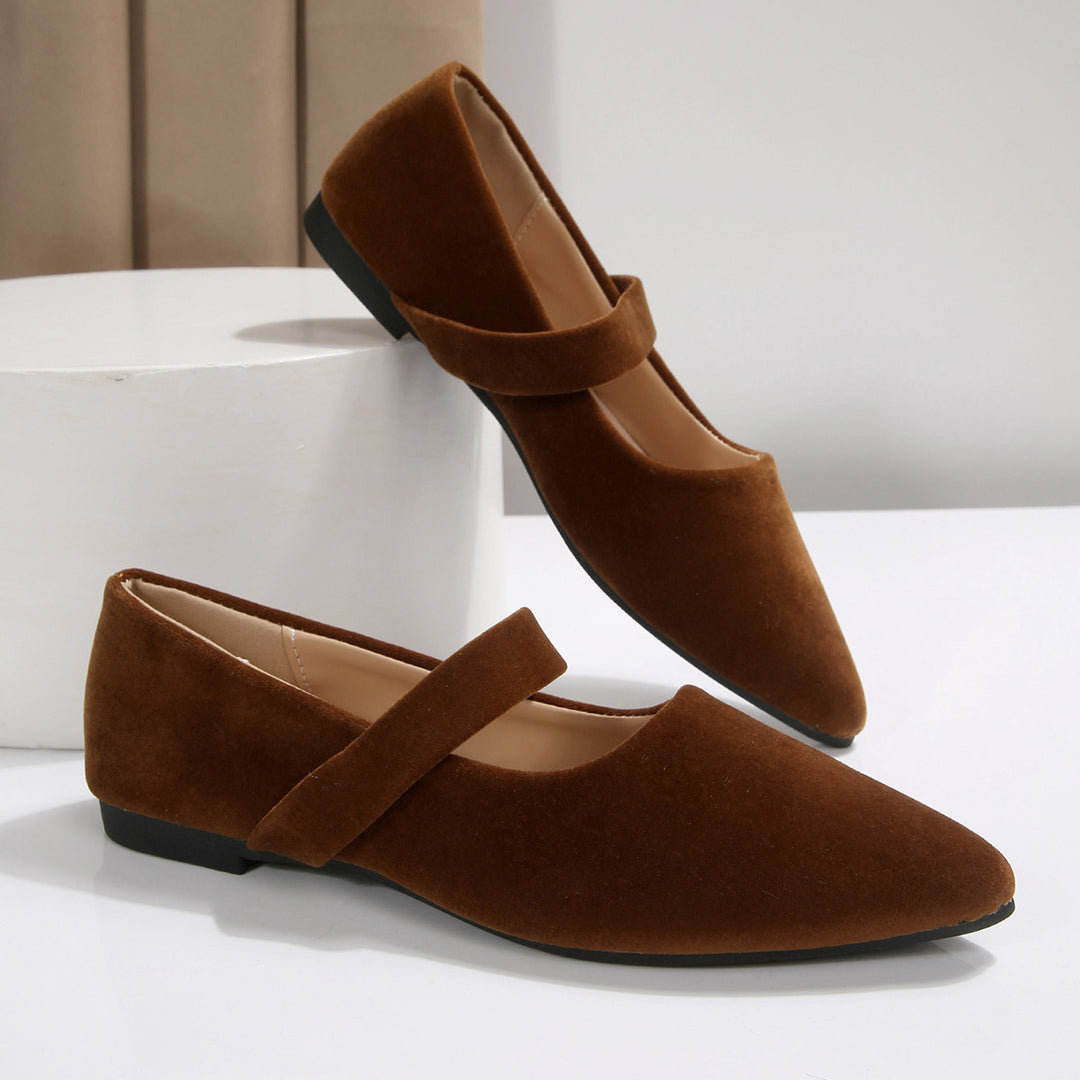 Damen Bequeme Ballerinas mit modischem Riemen R&B