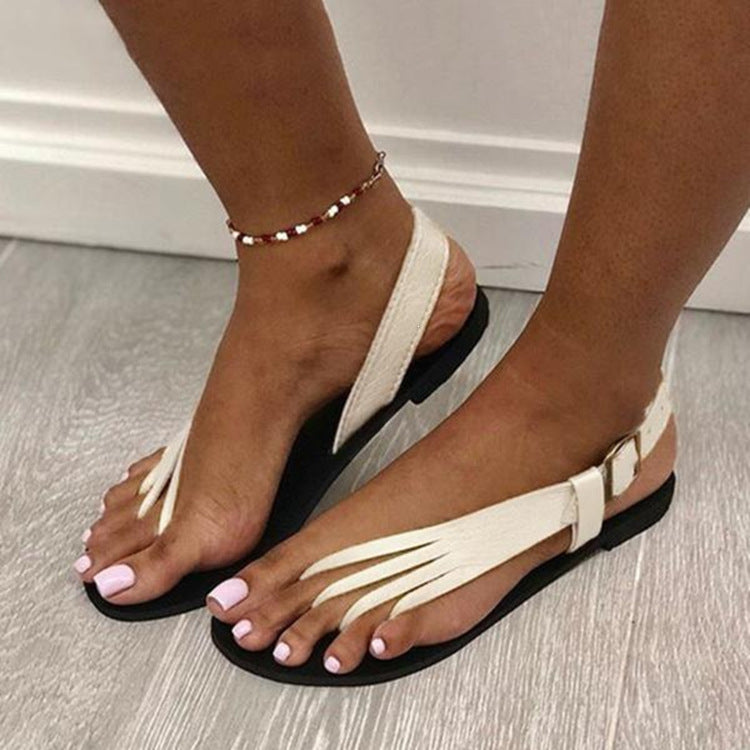Damen Elegante Zehentrenner-Sandaletten mit feinem Schnallen-Detail R&B