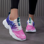 Damen Sportliche und farbenfrohe Laufschuhe mit atmungsaktivem Mesh-Obermaterial