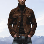Herren modische Kordjacke mit praktischen Taschen und klassischem Schnitt R&B