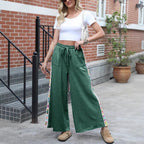 Damen Weite Freizeithose mit buntem Seitenstreifen R&B