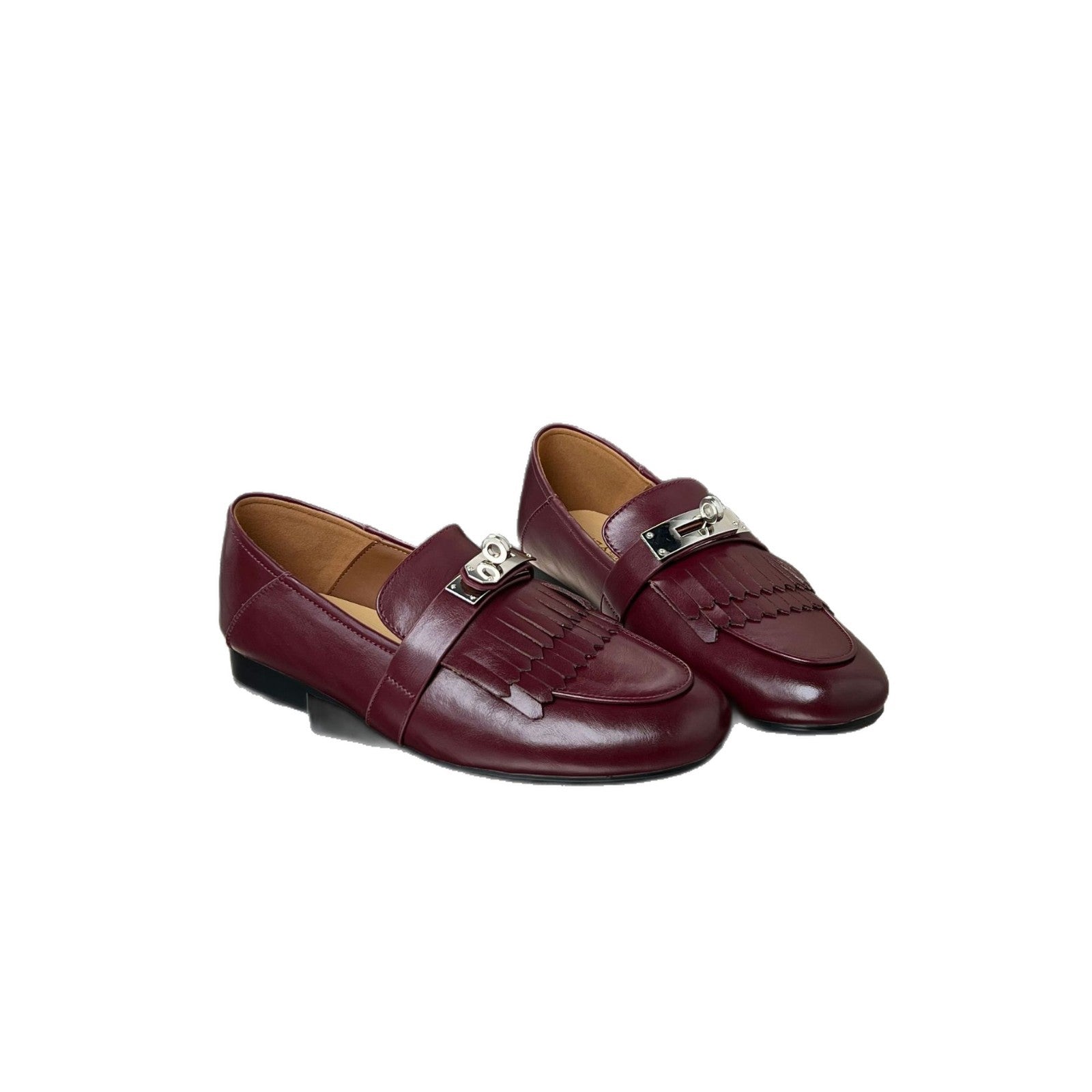 Damen Mokassins mit modischen Fransen und elegantem Schnallen-Detail R&B