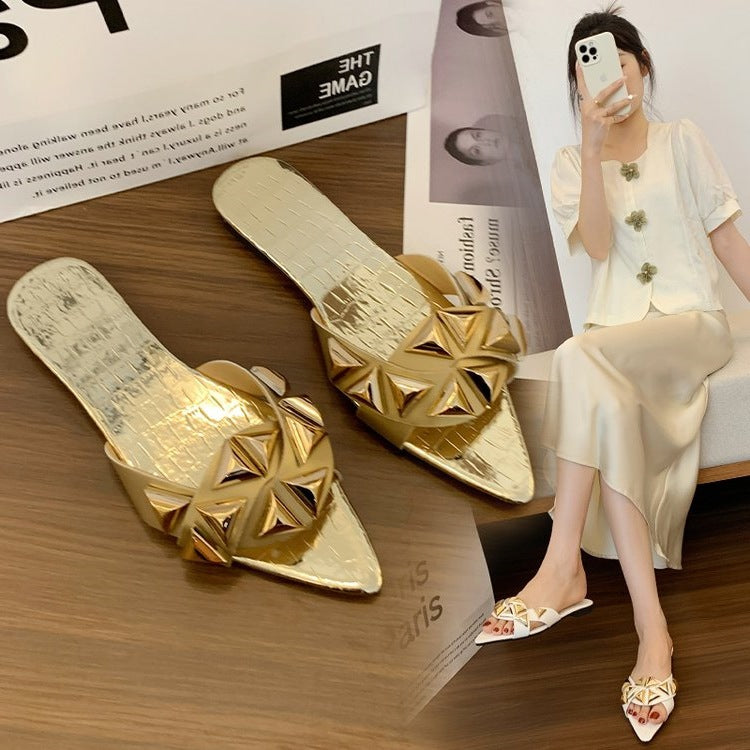 Damen Riemchen-Sandalen mit dekorativem Geometrie Design R&B