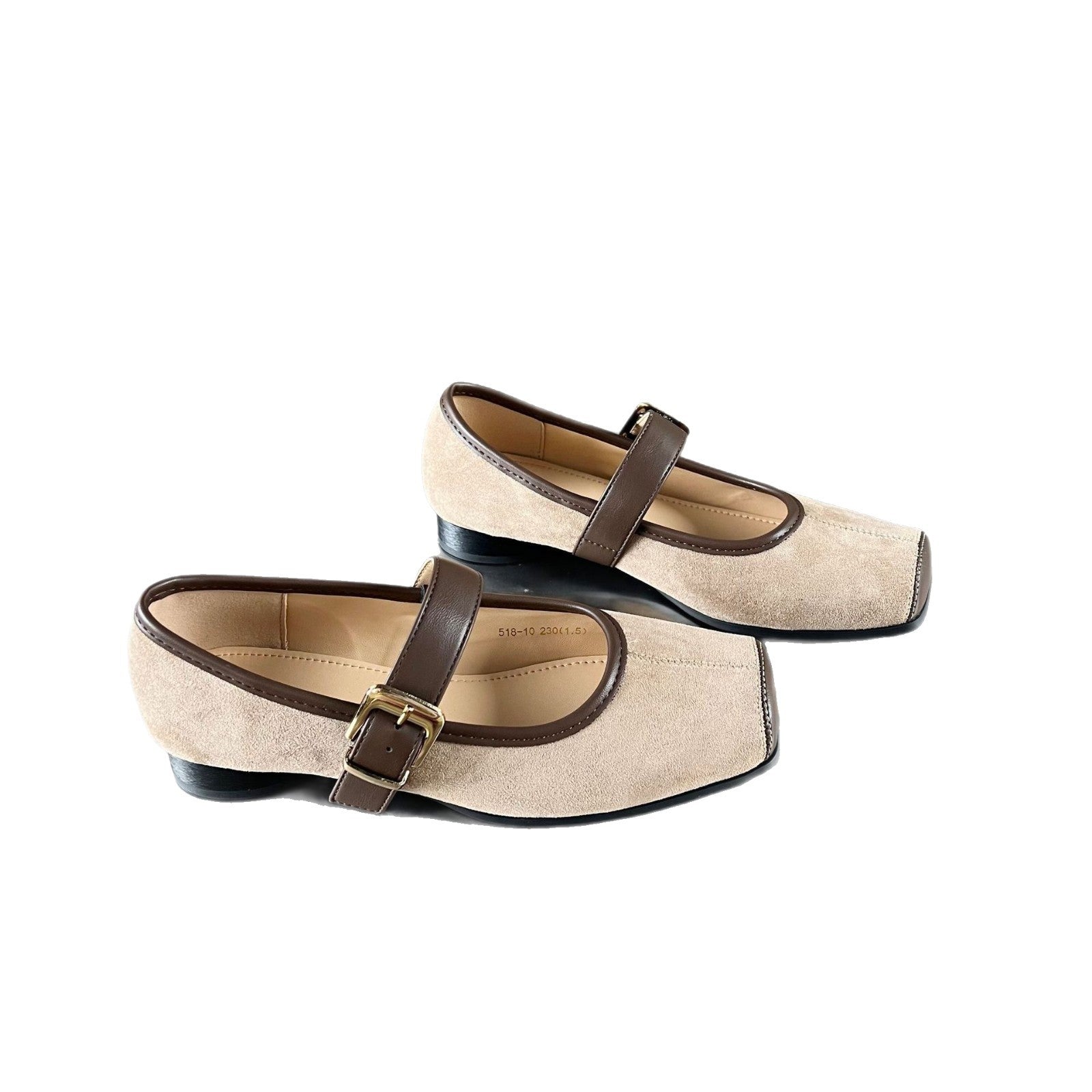 Damen elegante Slipper mit modischer Riemenverzierung und hochwertiger Veloursoberfläche R&B