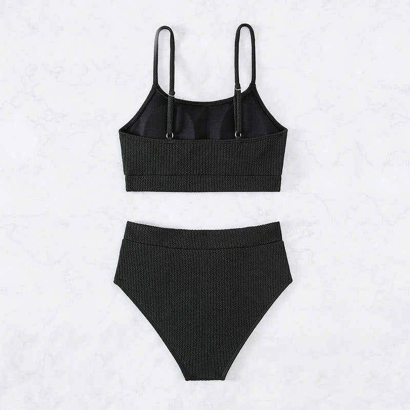 Damen Hochtailliertes Bikinitop mit integriertem Bustier
