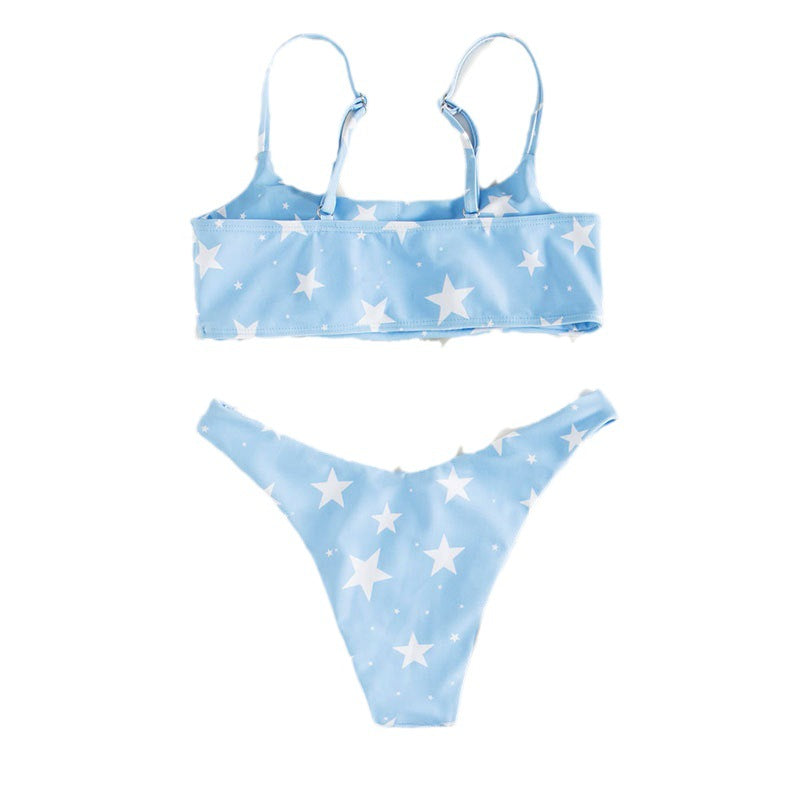 Damen Bikini-Set mit modischem Sternmuster R&B