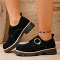 Damen Schnürschuhe mit modischem Riemen und robustem Profil R&B