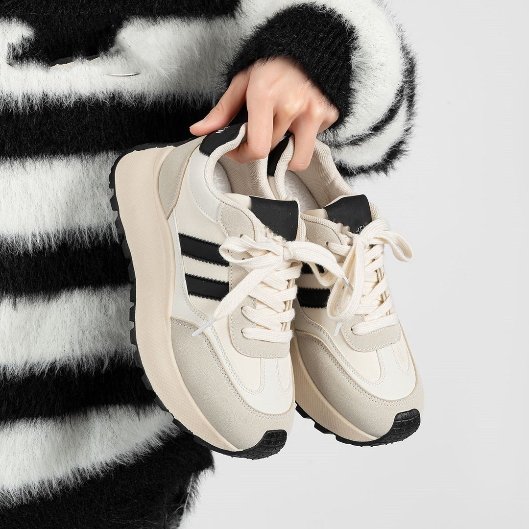 Damen Modische Plateau-Sneaker mit bequemem Fußbett und sportlichem Design R&B