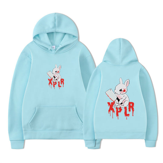 Damen Kapuzensweater mit auffälligem Cartoon-Motiv und bequemer Passform R&B
