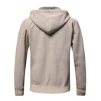 Herren fleecegefütterte Kapuzenjacke mit modischem Rippdesign R&B