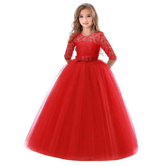 Damen Prinzessinnenkleid mit Spitzenoberteil und Tüllrock R&B