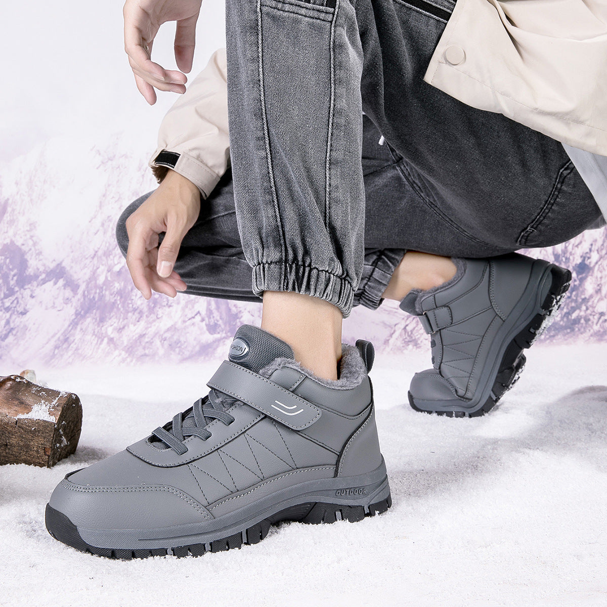 Damen Wetterfeste Outdoor-Sneakers mit isolierendem Innenfutter und rutschfester Sohle