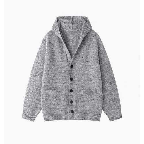 Damen gemütliche Strickjacke mit offenem Kragen und praktischen Taschen R&B