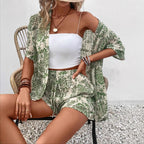 Damen lässiges Sommer-Outfit mit floralem Muster R&B
