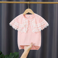 Mädchen T-Shirt mit Spitzenärmeln R&B