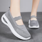 Damen Slip-On Sport Sneakers mit elastischem Riemen und atmungsaktivem Obermaterial R&B