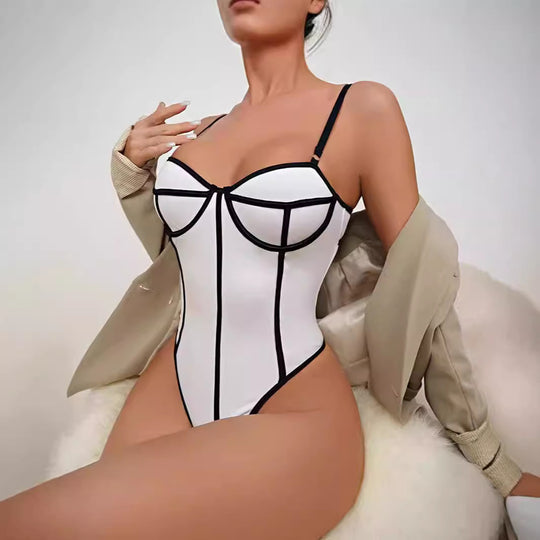 Damen Eleganter Figurformender Bodysuit R&B