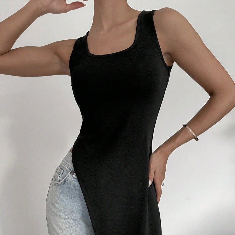 Damen Langarm-Umstands-Tunika mit asymmetrischem Schnitt und stylischen Denim-Elementen R&B