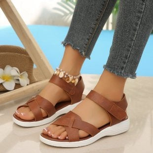 Damen Komfortable und elegante Sandalen mit Cross-Riemen R&B
