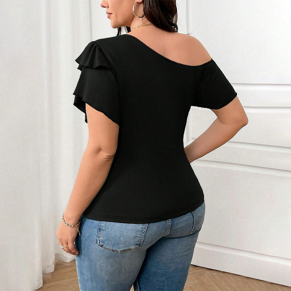 Damen Off-Shoulder Body mit Rüschendetail R&B