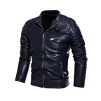 Herren Kunstlederjacke im stylishen Design mit robusten Details R&B