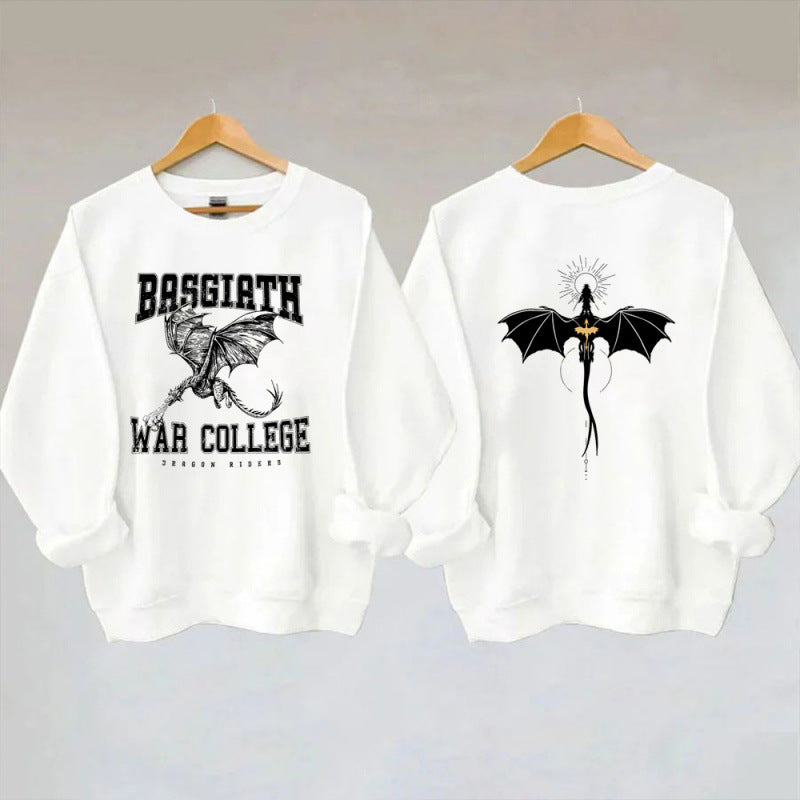 Damen Sweatshirt mit kreativem Drachenmotiv und einzigartigem College-Design R&B