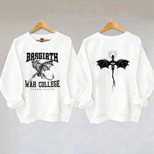 Damen Sweatshirt mit kreativem Drachenmotiv und einzigartigem College-Design R&B