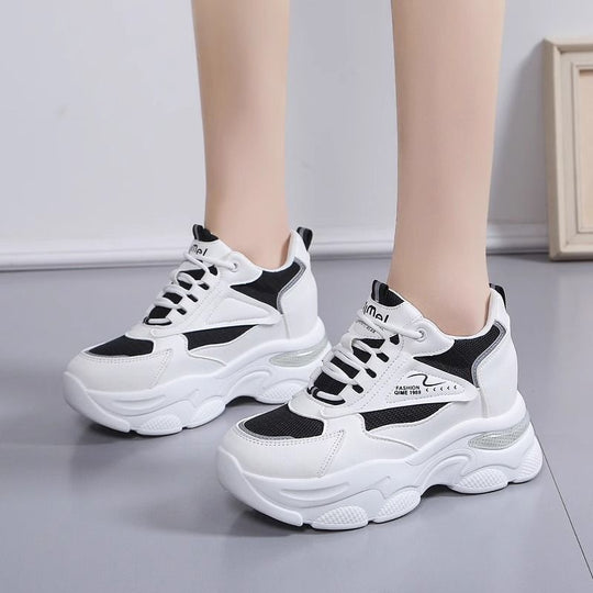 Damen Sportliche Chunky Sneakers mit atmungsaktiver Mesh-Oberfläche und gepolsterter Sohle R&B