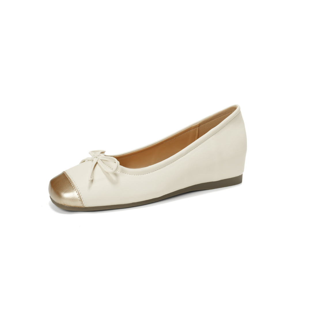 Damen Ballerinas mit feiner Lacklederoberfläche und bequemer Wedge-Sohle R&B