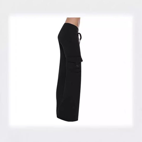Damen Bequeme Freizeithose mit seitlichen Taschen und elastischem Bund R&B