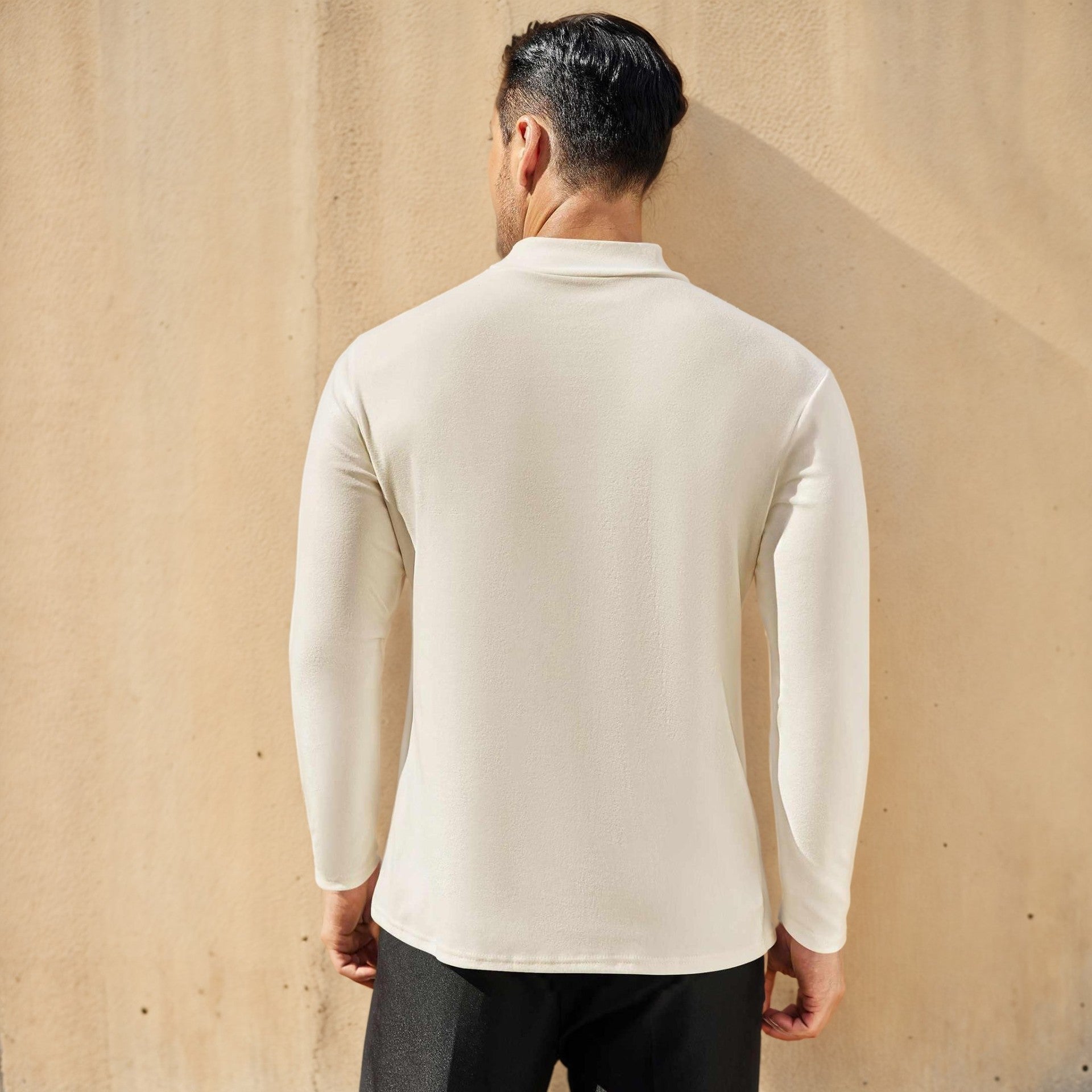 Herren Stehkragen Pullover Aus Weichem Baumwollmix R&B