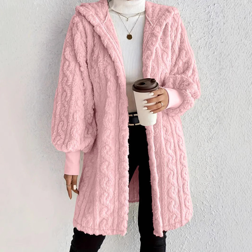 Damen Kapuzenjacke aus luxuriösem Fleece